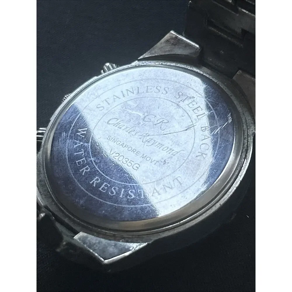 Charles Raymond Blue Tinted Crystal Men’s Quartz Watch